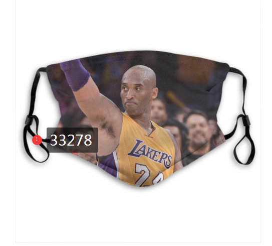 2021 NBA Los Angeles Lakers #24 kobe bryant 33278 Dust mask with filter->nba dust mask->Sports Accessory